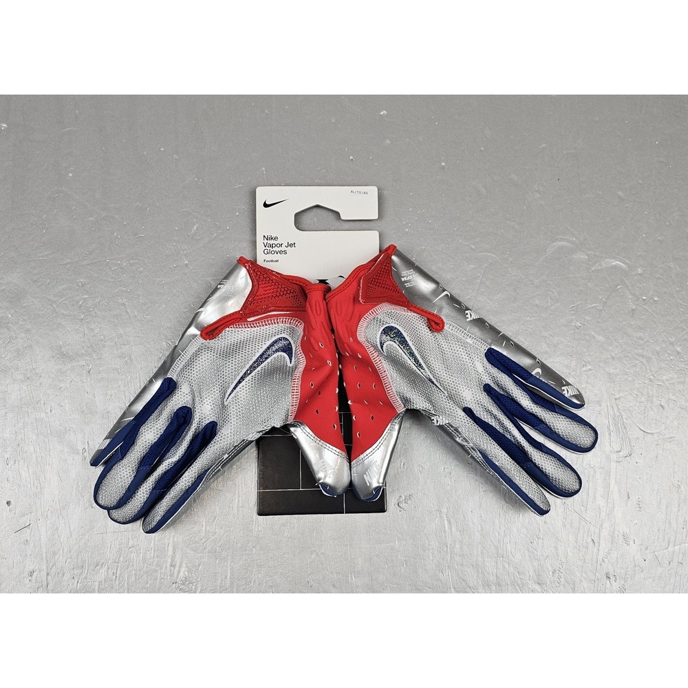 Nike Vapor Jet 7.0 Reciever Football Gloves Mens XL Elite Energy Red White Blue